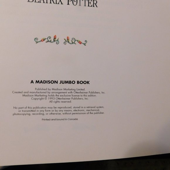 BEATRIX POTTER JUMBO STORY BOOKS BENJAMIN BUNNY TIMMY TIPTOES THE FLOPSY BUNNIES - Picture 8 of 10